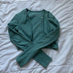 teal/green shrug long sleeve